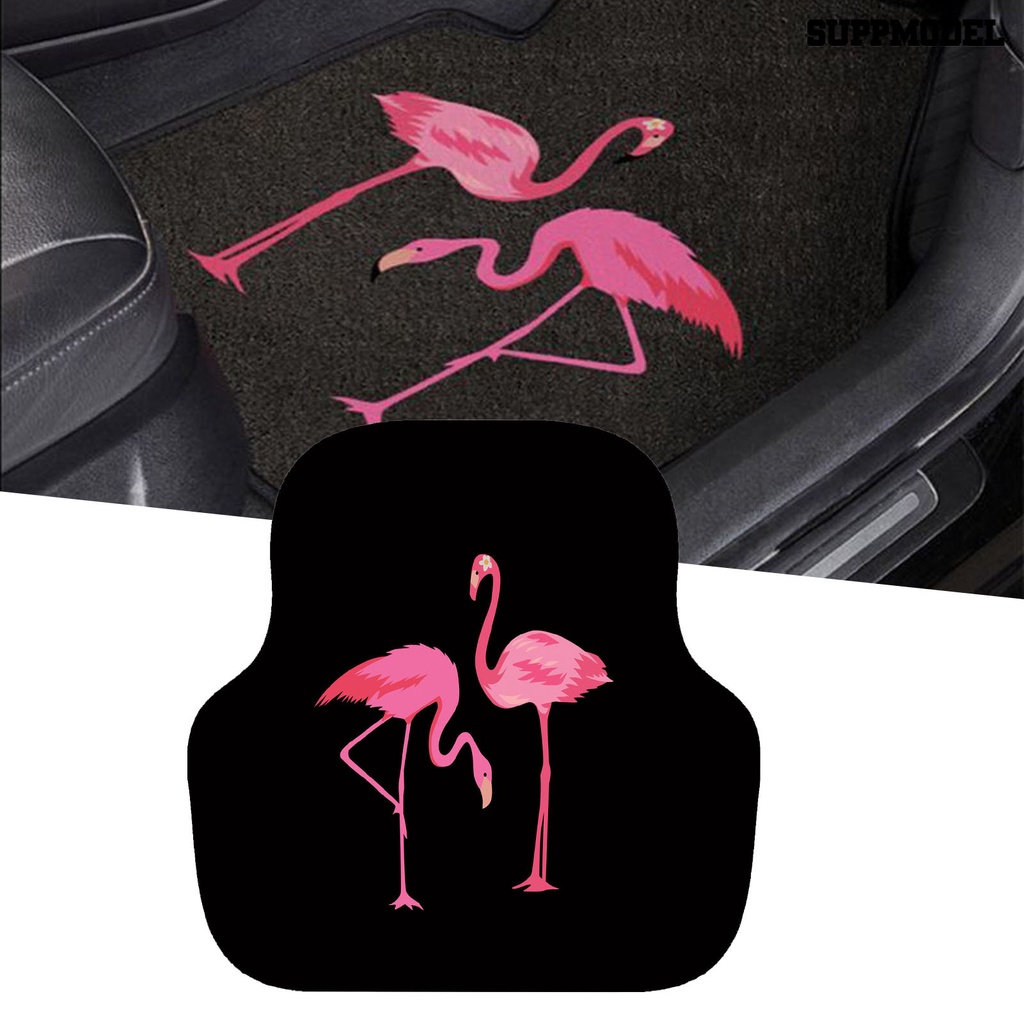 [Auto] Alas Lantai Mobil Motif Lively Flamingo PVC Anti Kotoran Lantai Depan Karpet Liner Untuk Kendaraan