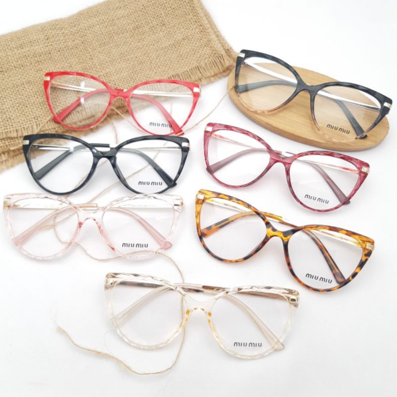 Frame Kacamata CAT EYE BISA Minus Plus Photocromic kualitas Optik