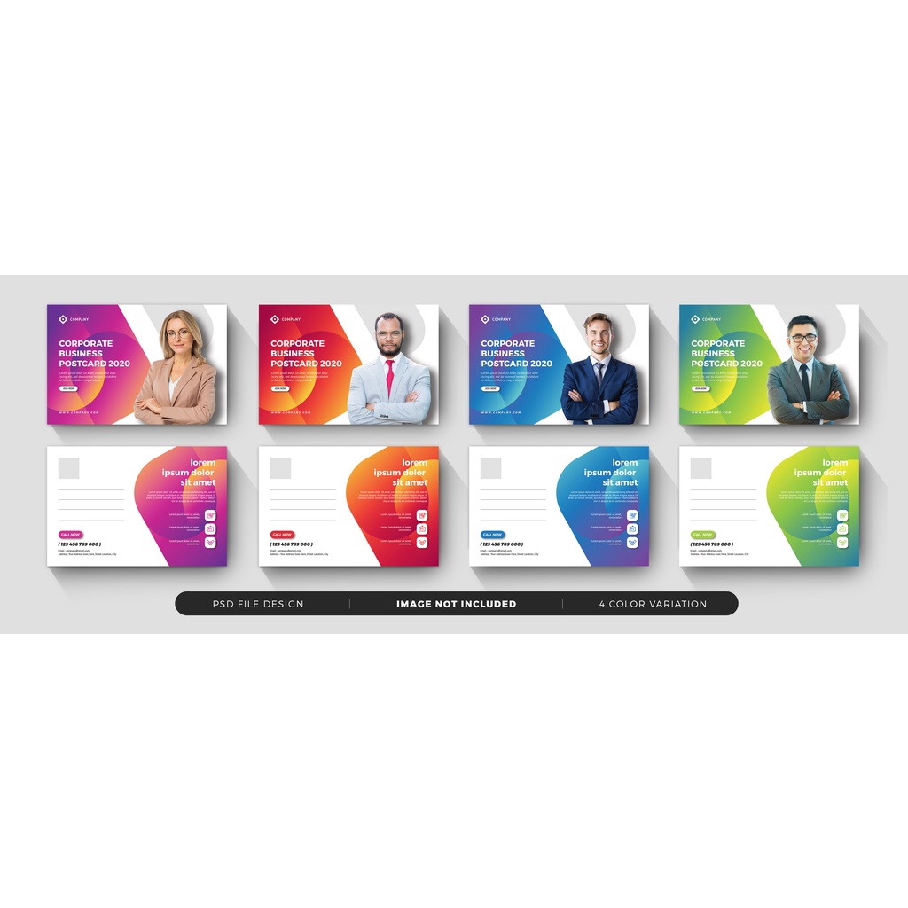 Corporate business postcard and banner templates