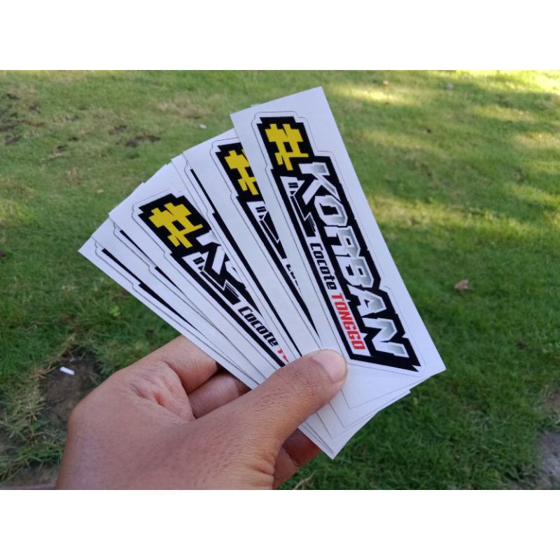 Stiker printing KORBAN COCOTE TONGGO