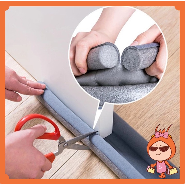 Reseller Welcome - H943 Penutup Celah Lubang Bawah Pintu Bahan Busa / Penghalang Debu dan Binatang /