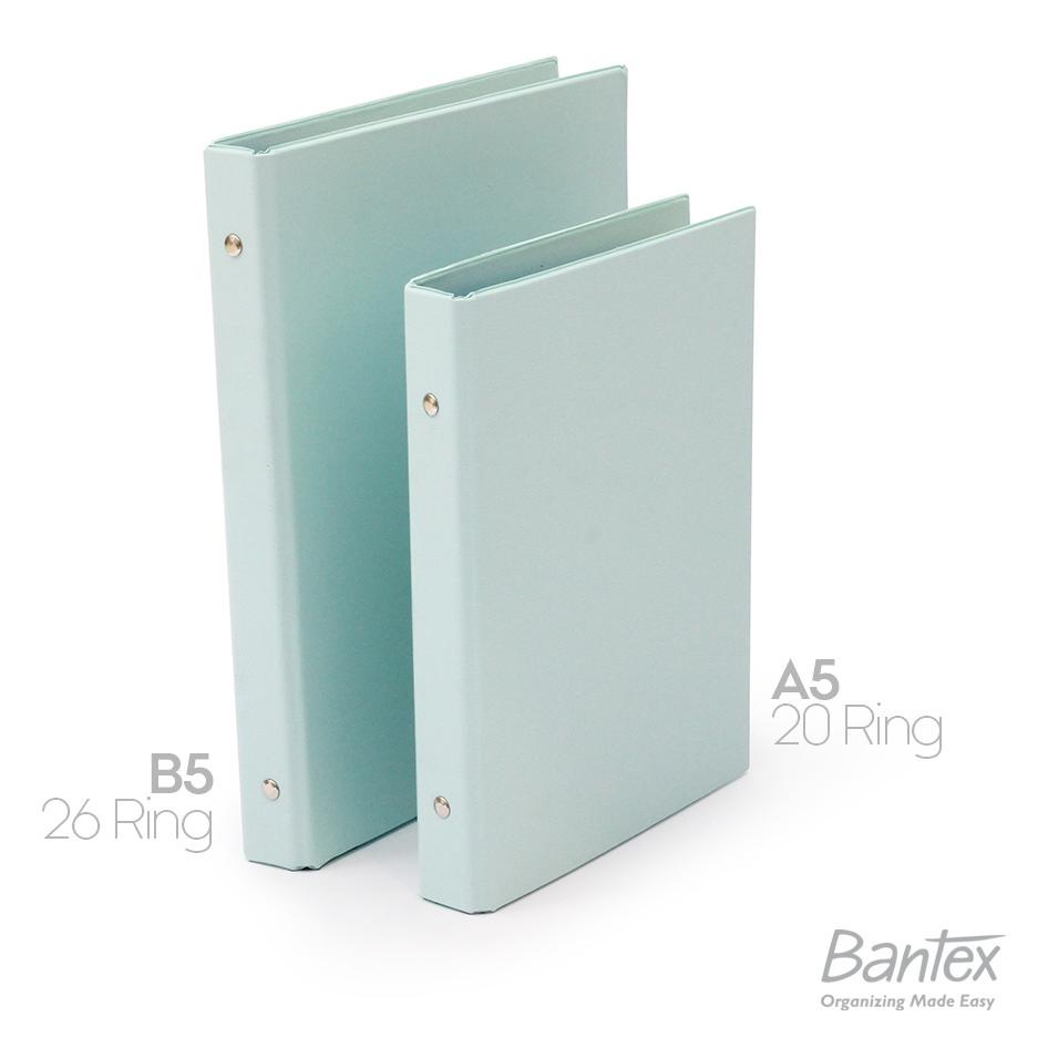 

[PRODUK KMGP0] Bantex Binder Note A5 20 Ring Besi Loose Leaf Multiring Binder Cool Aqua 1324 76 INA