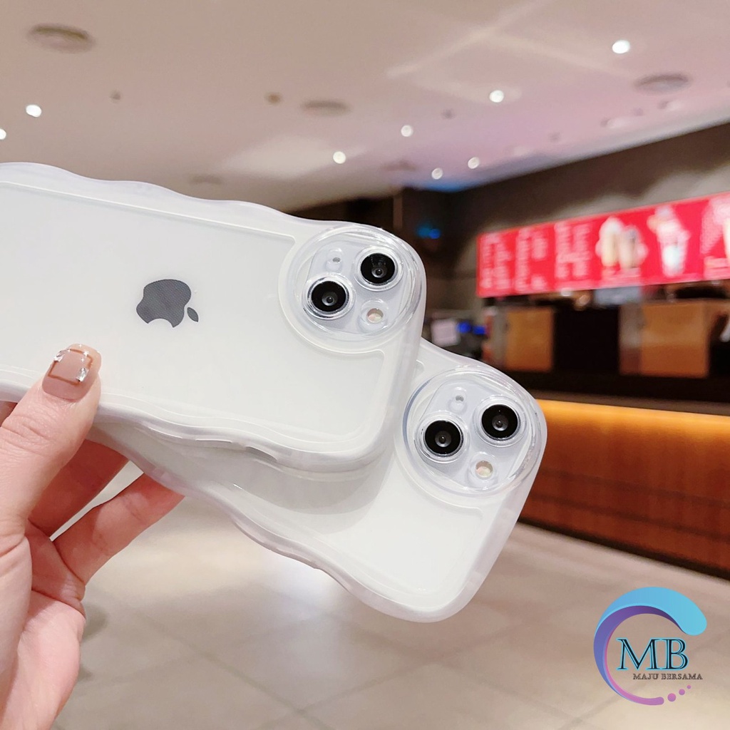 SOFTCASE SOFT SILIKON WAVE GELOMBANG CLEAR CASE BENING IPHONE 6 7 8 6+ 7+ 8+ X XS XR MAX 11 12 13 14 PRO MAX MB4080