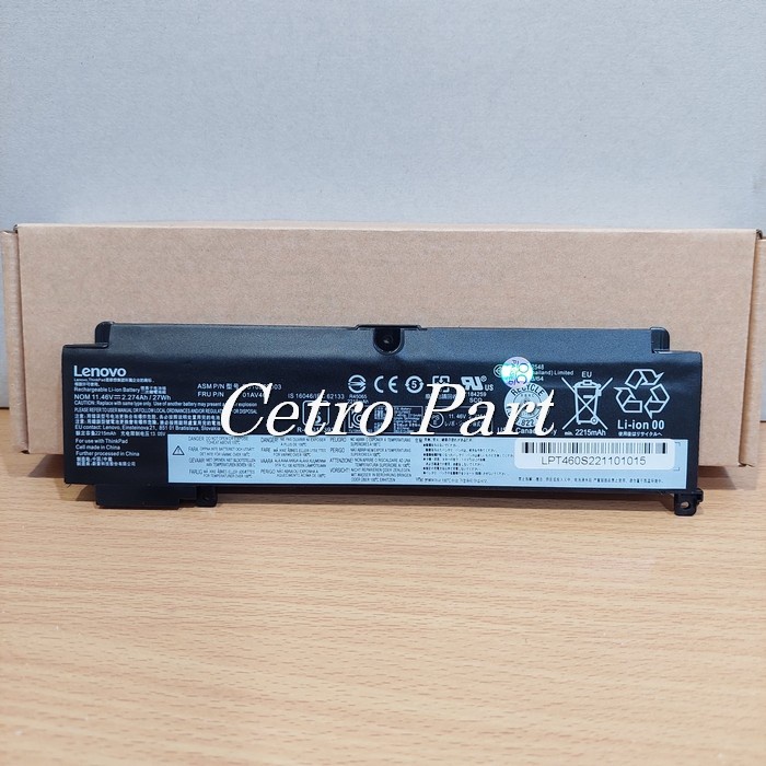 Baterai Batre Laptop LEN ThinkPad T460S Series 01AV406 00HW025 -Pendek