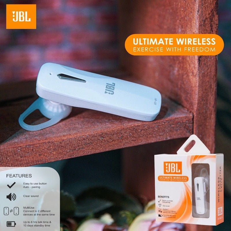 Headset JBL Bluetooth Stereo Hansfree Handset HF JbL Bluetooth Brand Earphone JBL Bluetooth Brand