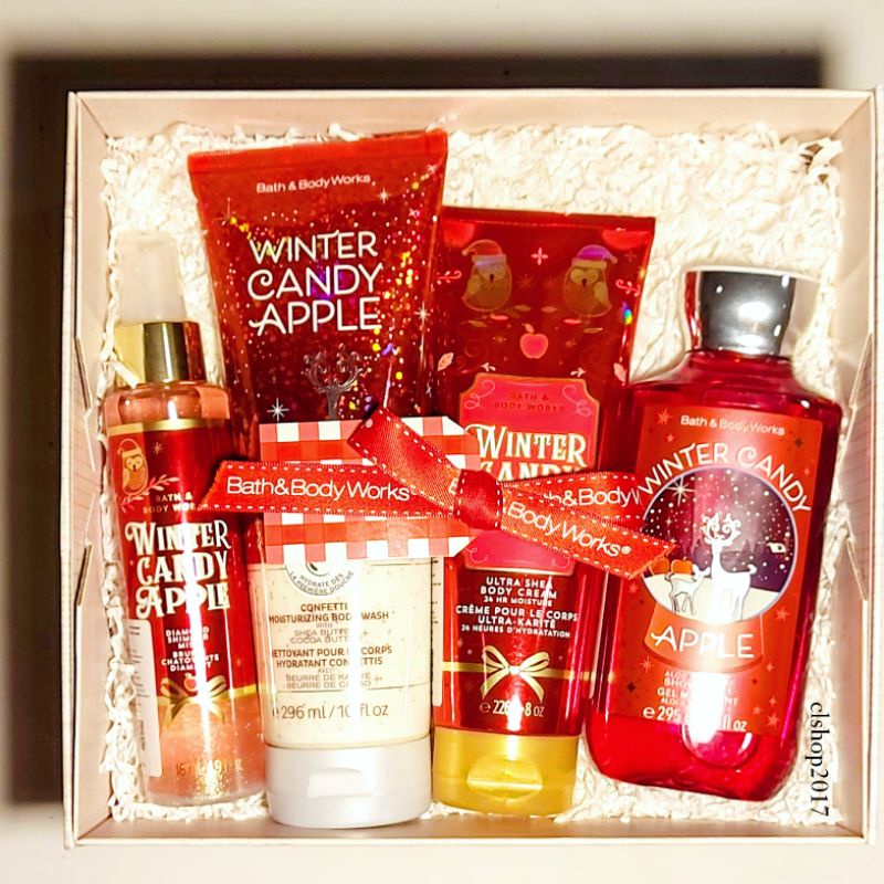 BBW WINTER CANDY APPLE BATH &amp; BODY WORKS PAKET VALENTINE'S DAY