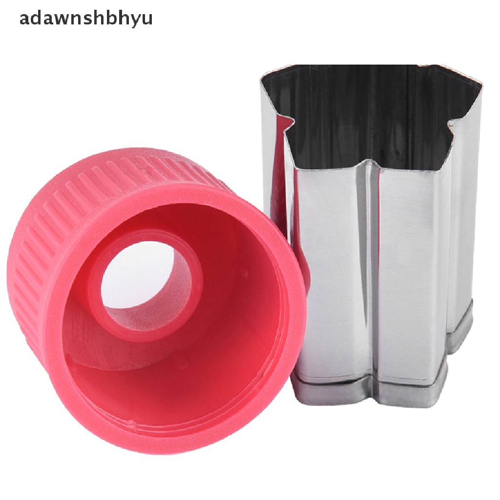 Adawnshbhyu 3Pcs/set Bintang Bentuk Kelinci Sayuran Buah Pemotong Gagang Plastik Portable Alat Masak Stainless Steel Fruit Cutg Die Gadget Dapur ID