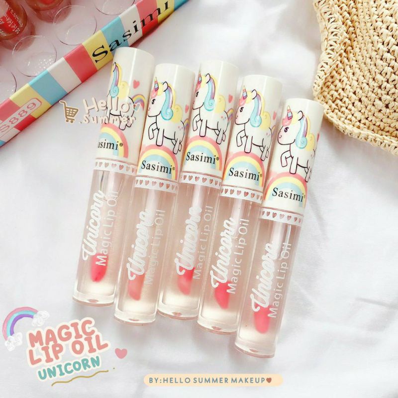 [ECER] MAGIC LIP OIL SASIMI UNICORN TRANSPARANT S889 | Lip Balm Lip Gloss