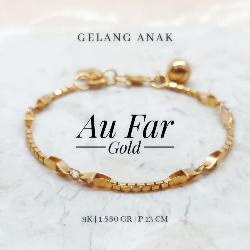 Fashion Aksesoris Wanita Perhiasan Gelang Emas Anak Kadar 420/9K - Aufar Gold