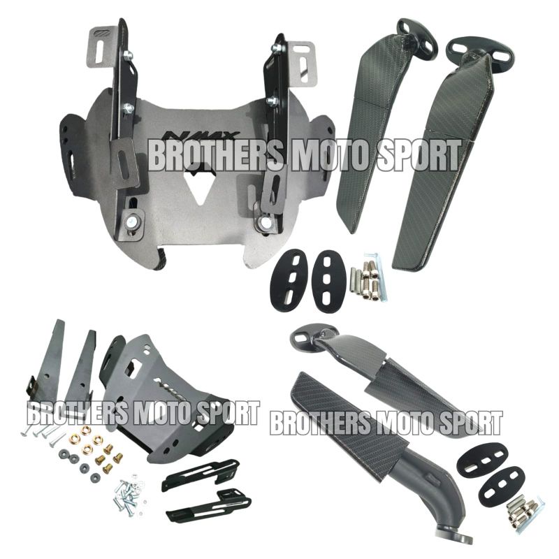 spion winglet carbon nmax breket spion carbon nmax bracket serpo nmax