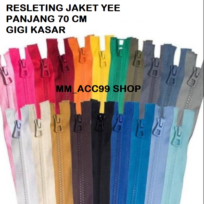 Resleting Jaket YEE ukuran 70cm (28inch)