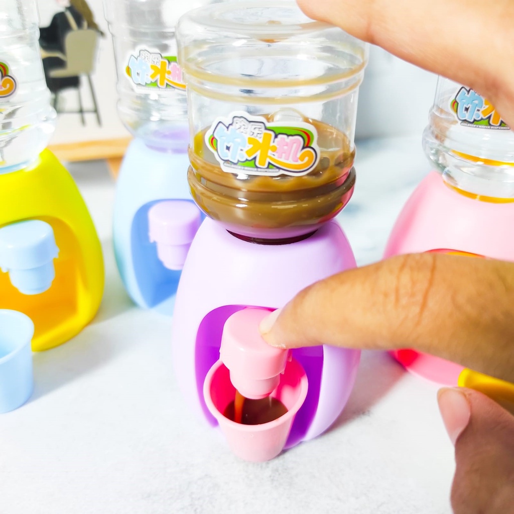 DISPENSER SUPER MINI EXTRA SMALL WARNA WARNI PASTEL BISA DIISI AIR MAINAN ANAK UNIK MURAH LUCU