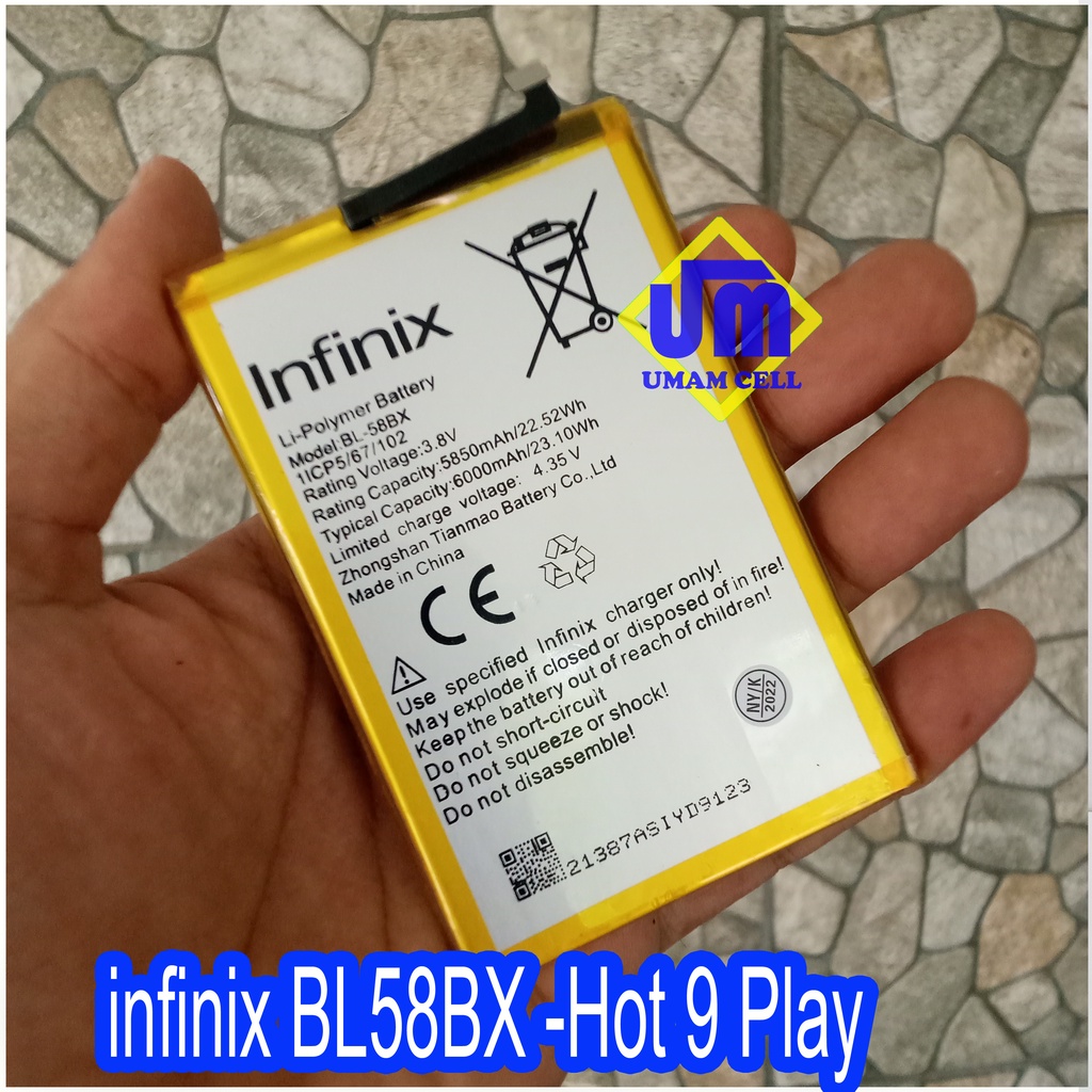 Baterai infinix BL58BX Bat Hot 9 Play / Hot 10 play BL-58BX Batre