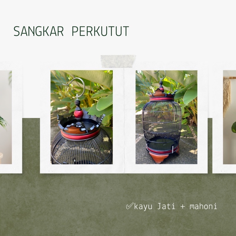 Sangkar Perkutut Kayu jati Kombinasi Mahoni Lanawooden.id sangkar perkutut mahkota sangkar perkutut 