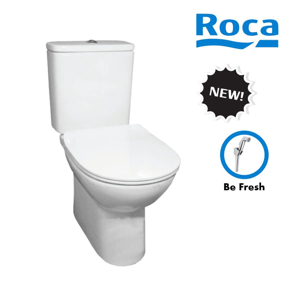 ROCA DEBBA KLOSET DUDUK Round Rimless FCCC655S-TRAP220RL3 with Soft Close Seat