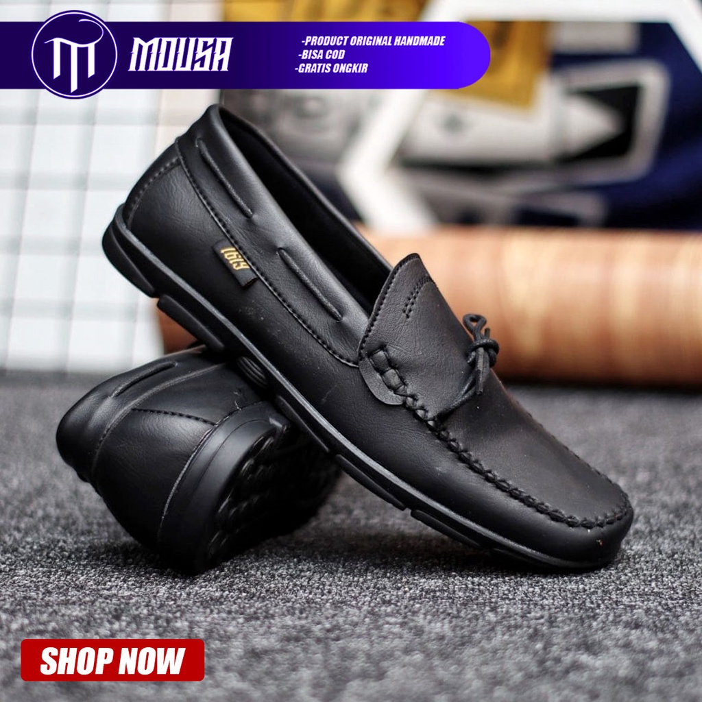 Sepatu Formal Pria Pantofel Kulit PU Kerja Kantor Mousa Lofaga