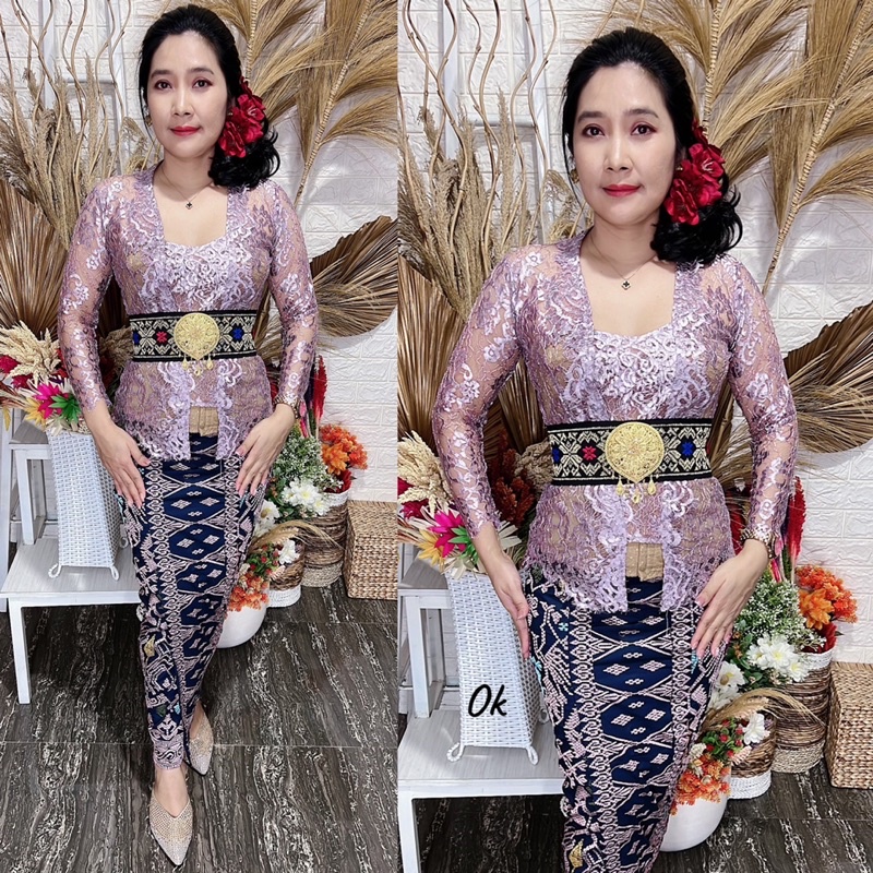 kebaya brokad metalic premium