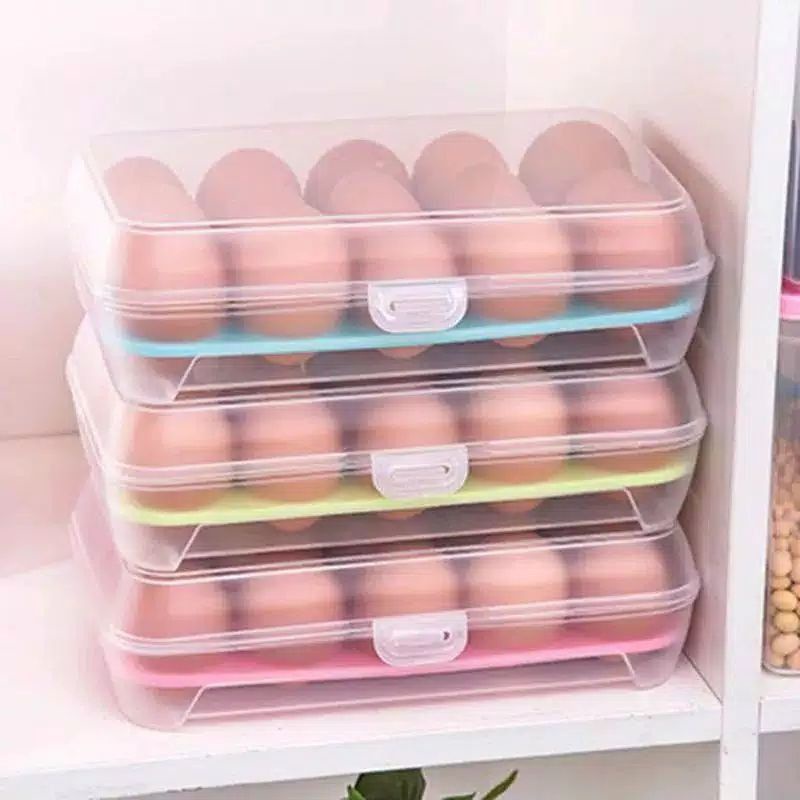 Tempat Telur 15 lubang /Box telur /Tempat telur kulkas