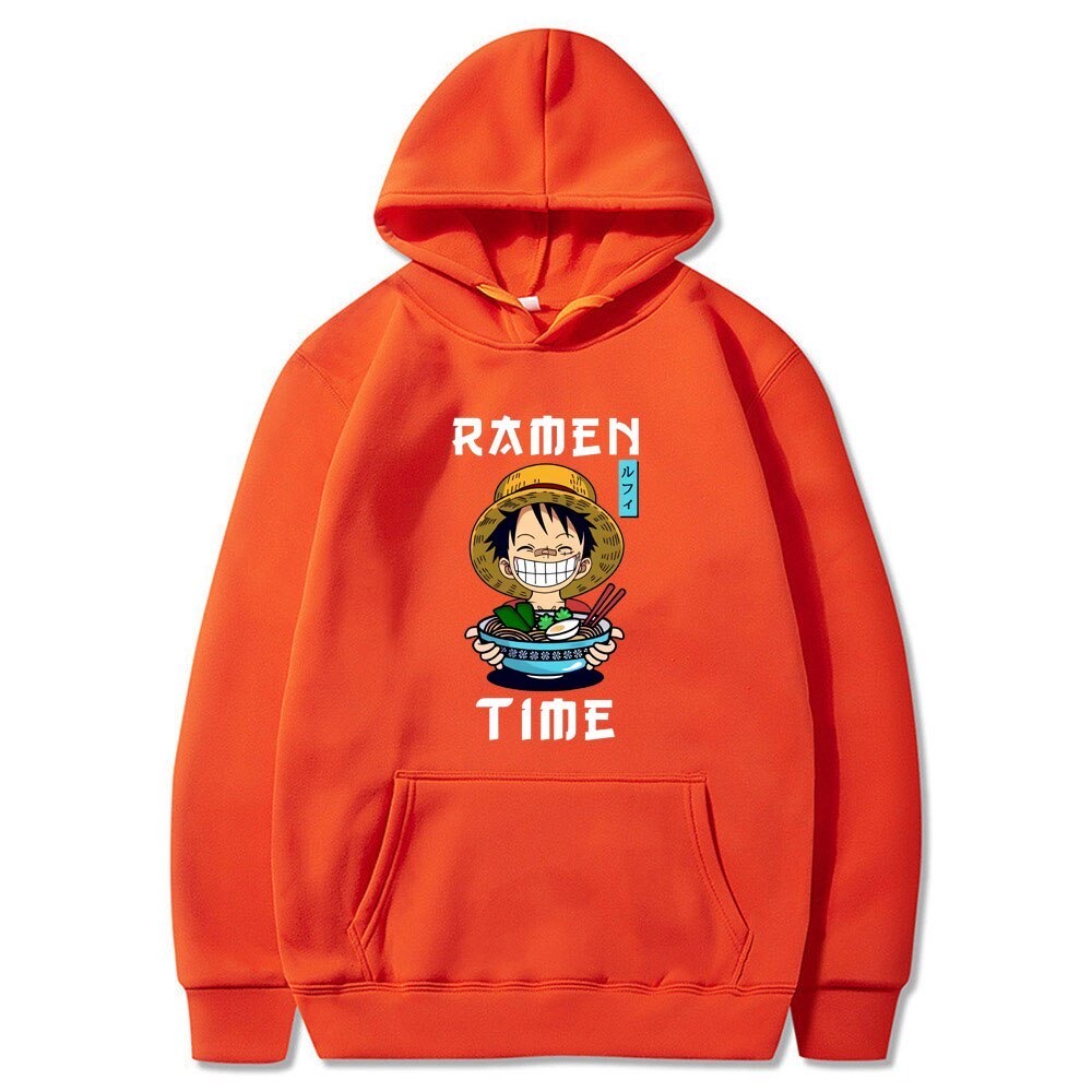 RAMEN TIME ONE PIECE Jumper Hoodie II  Sweater Hoodie Trendy II Sweter Oblong Topi Sz M - XL ( Pria &amp; Wanita / Anak &amp; Dewasa )