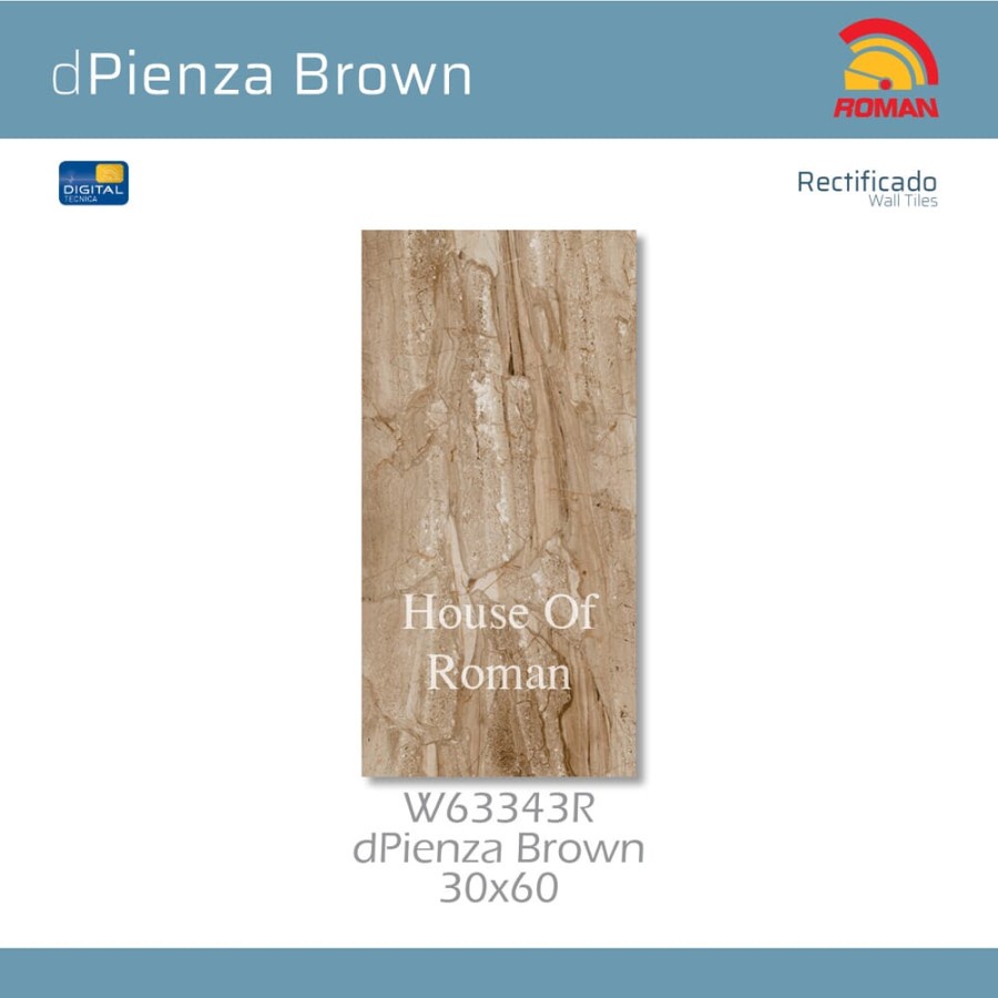 ROMAN KERAMIK DPIENZA BROWN 30X60R W63343R (ROMAN HOUSE OF ROMAN)