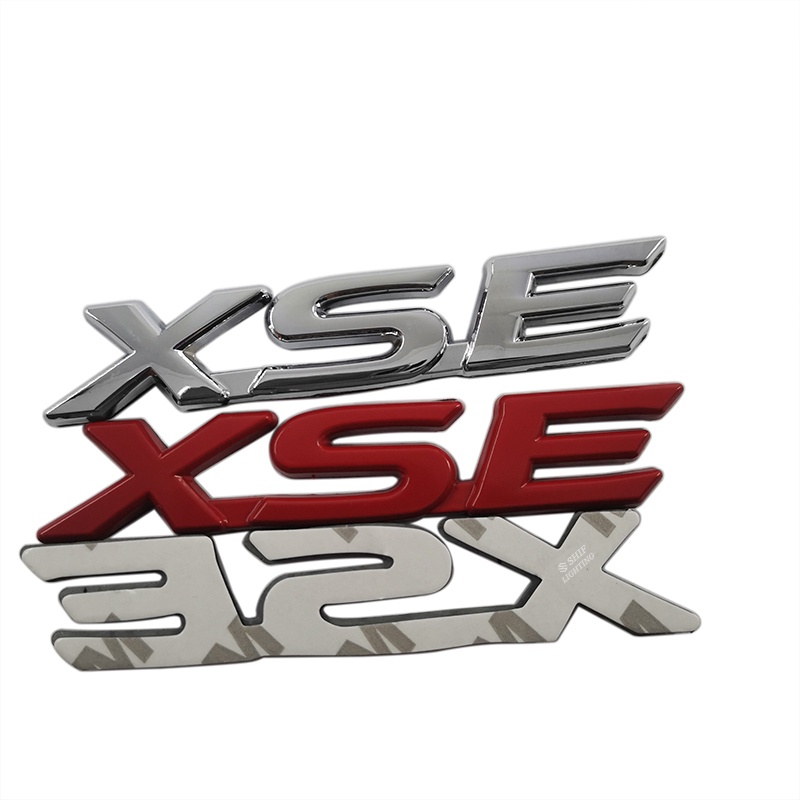 1x Metal XSE Letter Auto Car Rear Trunk Decorative Emblem Badge Stiker Decal Untuk TOYOTA HIGHLANDER XSE