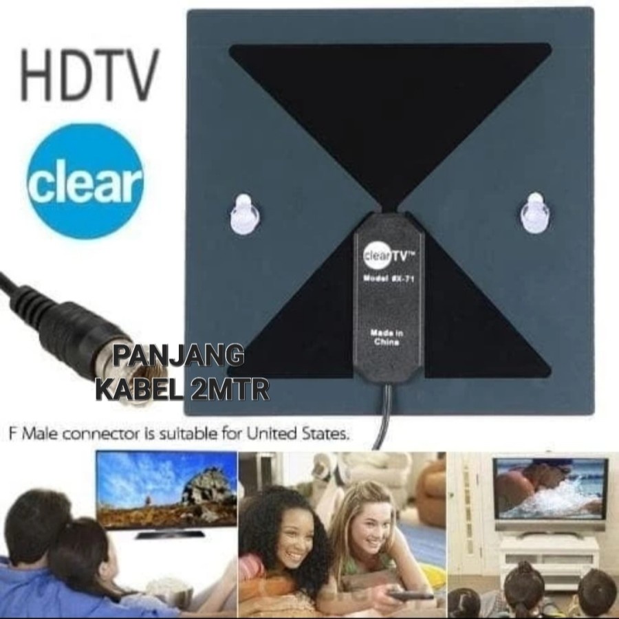 Antena tv indoor dalam hdtv x71 analog digital hd tv tempel