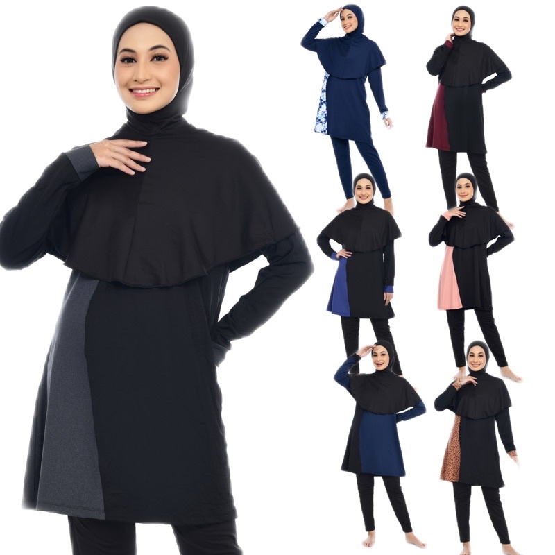Baju Renang Muslimah Dewasa Modest Premium Aghnis Syari Jumbo