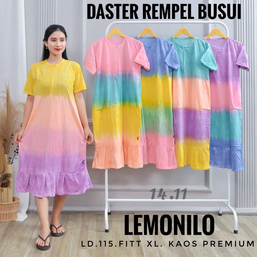 DASTER KAOS REMPEL KEKINIAN MOTIF TIEDYE BUSUI BUMIL KATUN ADEM MURAH