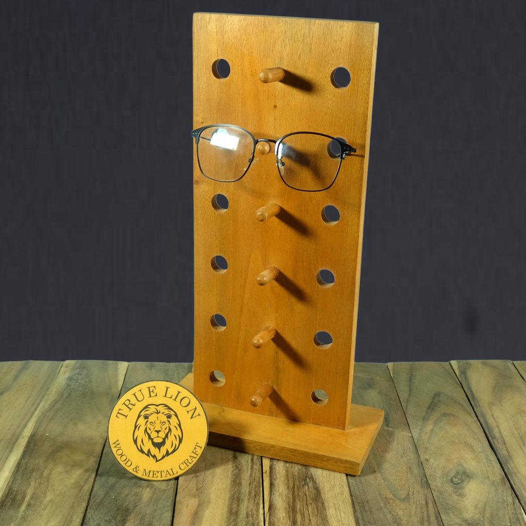 Display Kacamata Kayu / Stand Kacamata Susun / Stand Kacamata Kayu mahoni asli