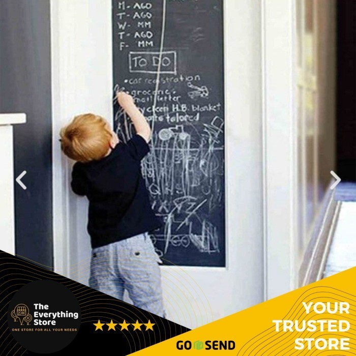 

2M Vinyl Blackboard Chalkboard Papan Tulis Tempel Kapur Stiker Dinding