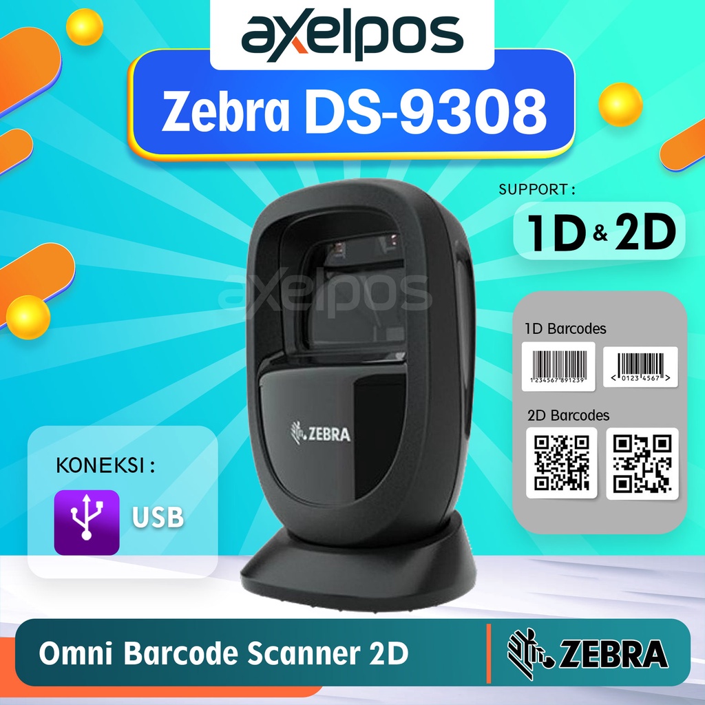 Omni Barcode Scanner Zebra DS9308 / DS 9308 / DS-9308 1D - 2D