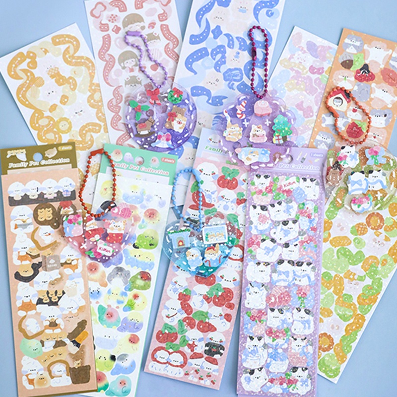 20lembar Random Kartun Glisten Sticker Board DIY Guka Sticker Set
