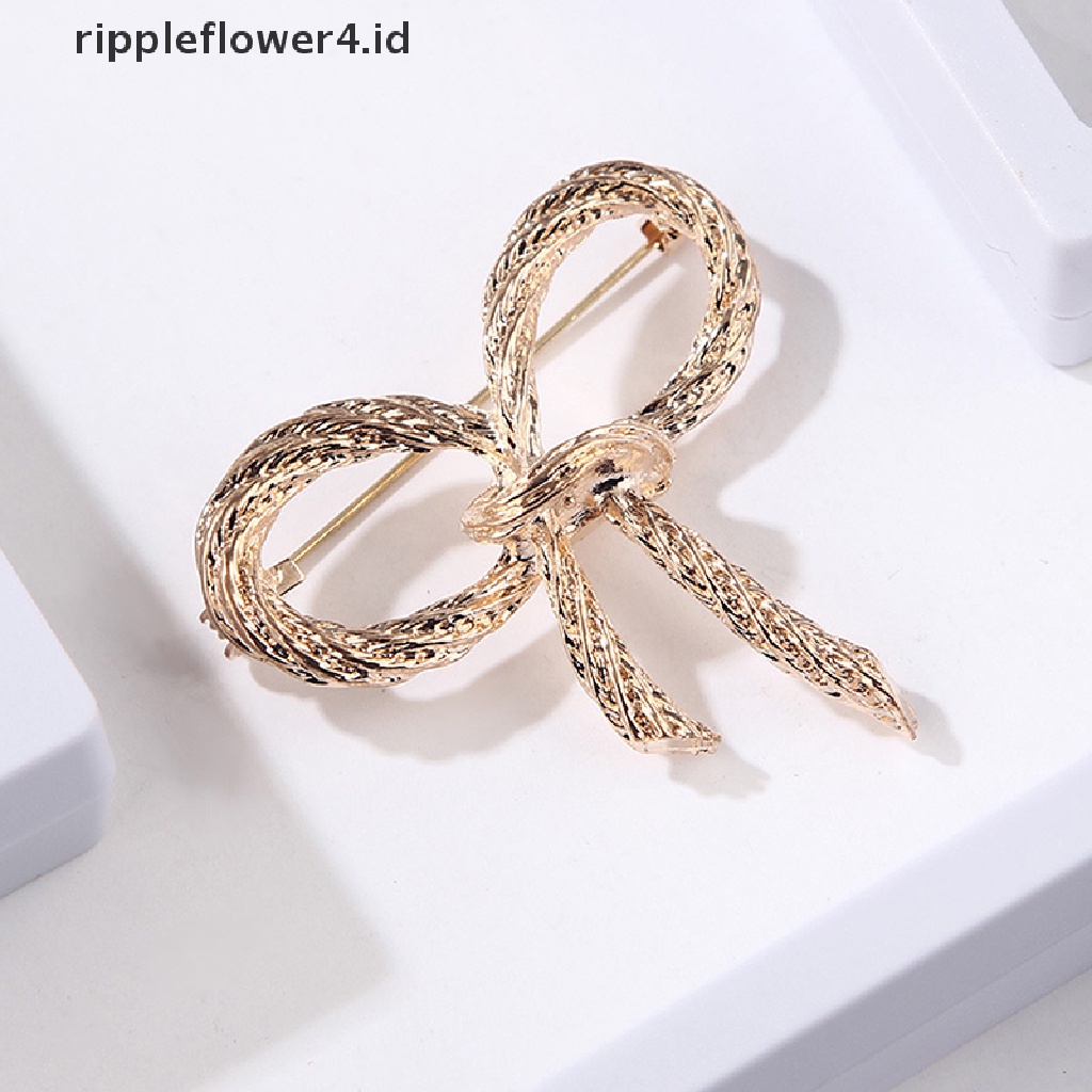 {rippleflower4.id} Bros Busur Fashion Untuk Wanita Ikatan Simpul Brooch Pin Safety Lapel Pin Brooch Aksesoris Perhiasan Pernikahan~