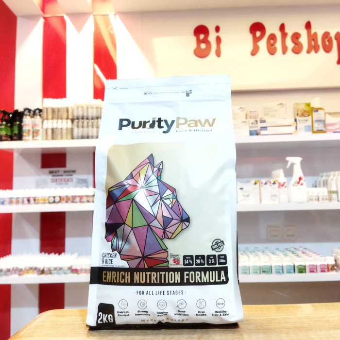 ⭐BISA COD⭐ PURITY PAW 1.2KG Chicken and Rice All Stages  makanan kering purity