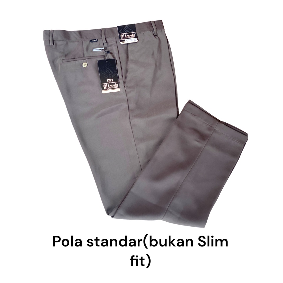 CELANA FORMAL STANDAR REGULAR KANTOR KERJA HARIAN HITAM NAVY KREM ABU MOKA SIZE 28-38 ARROWHY