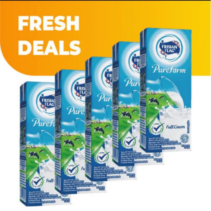 

Frisian Flag Uht Purefarm Full Cream 225Ml - 5 Pcs