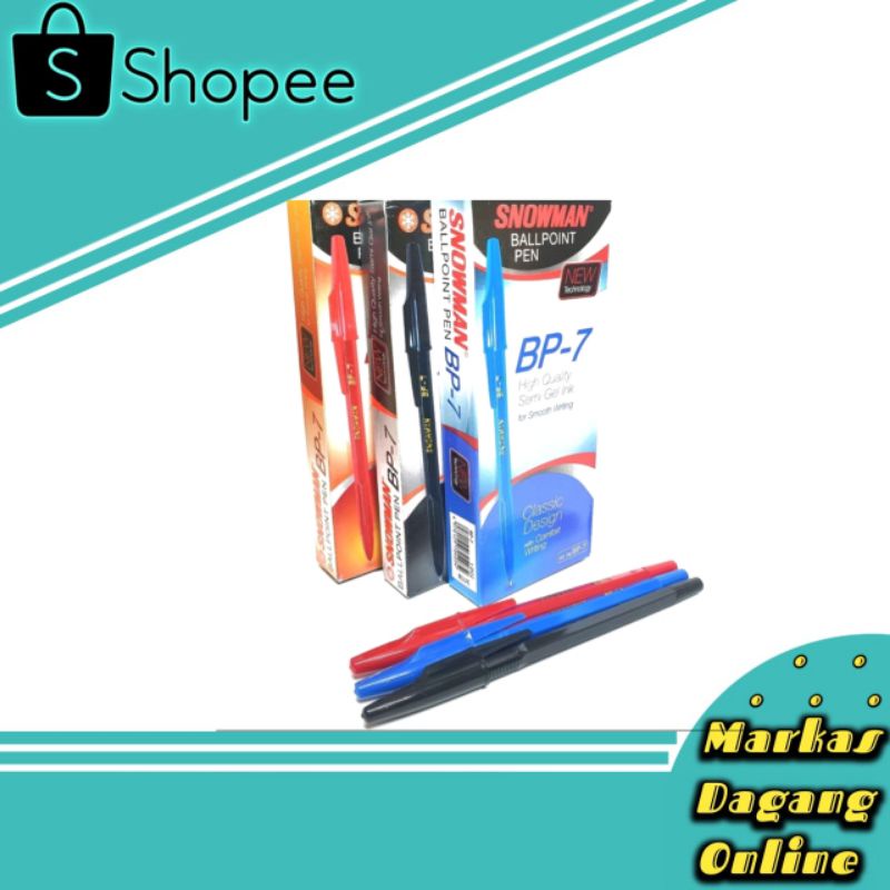 

Murah!!! Pen Snowman BP-7 0.7mm (Lusinan)