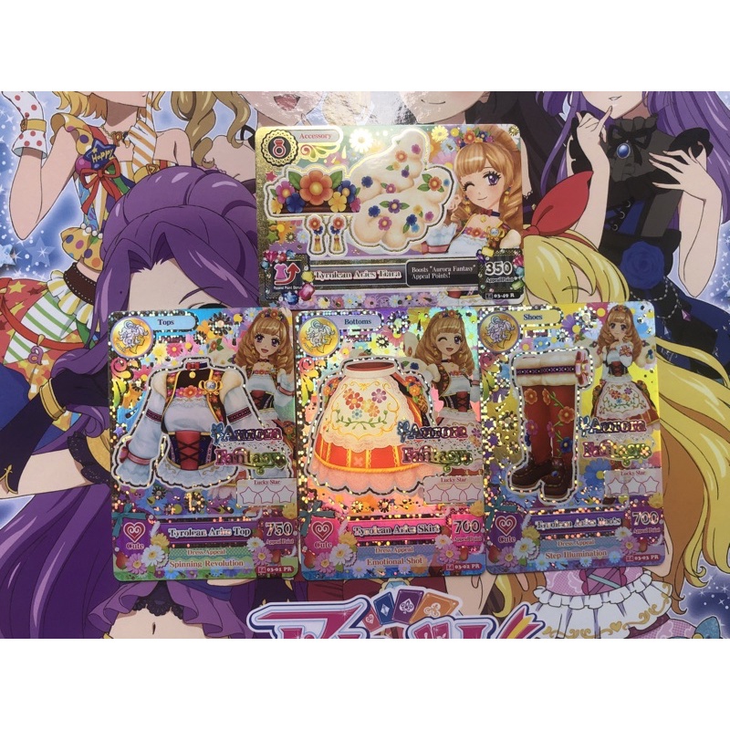 Kartu Aikatsu Premium Aurora Fantasy Tyrolean Aries Full Set Coord Maria Himesato Original Mesin Off