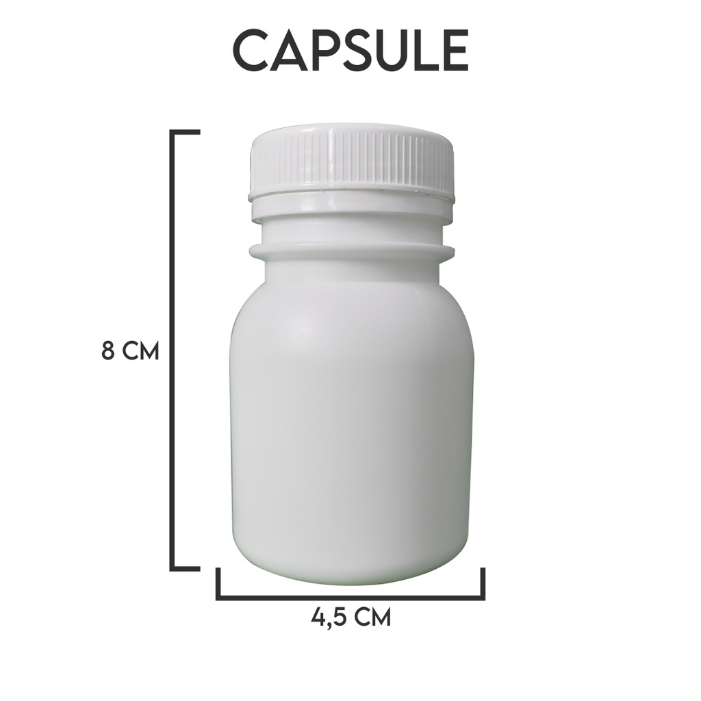 Botol kapsul 50ml bulat segel dove