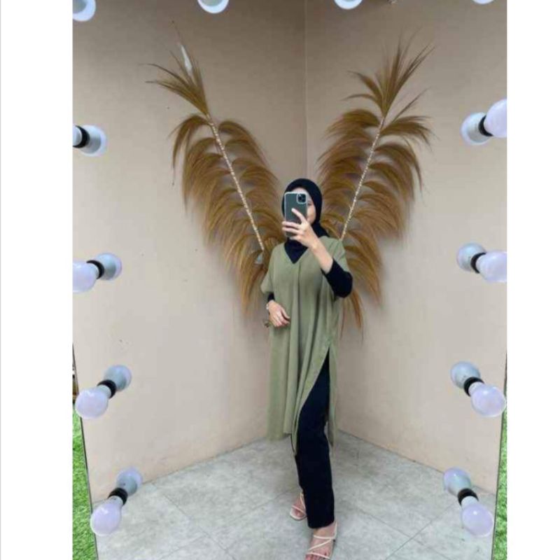 PROMO ATASAN WANITA/LONG NAGITA SQUARE KRINGKELE AIR FLOW/PAKAIAN WANITA/BAJU BLOUSE