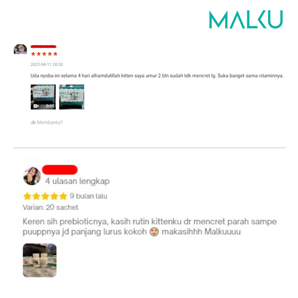 MALKU True Probiotic - MALKU Vitamin Pencernaan Kucing Mencret Diare