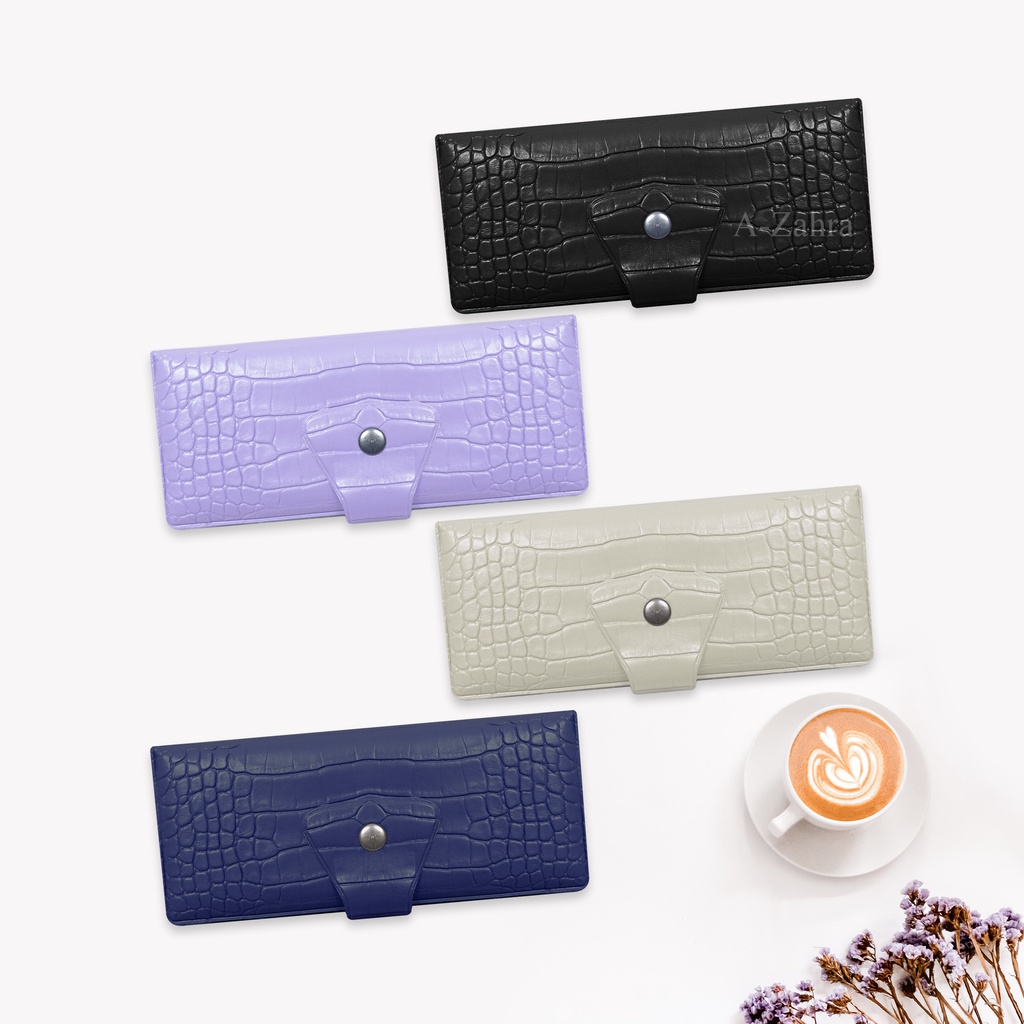 A-ZAHRA 012 DOMPET CROCO PANJANG KEUNGAN / DOMPET DISIPLIN KANCING SEGITIGA / DOMPET PINTAR