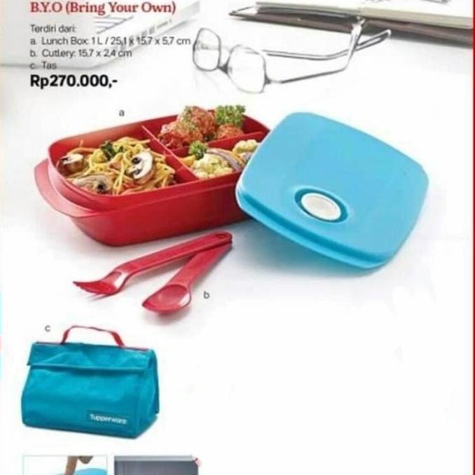 TUPPERWARE Kotak bekal makan Tupperware byo lunch box set [A08]