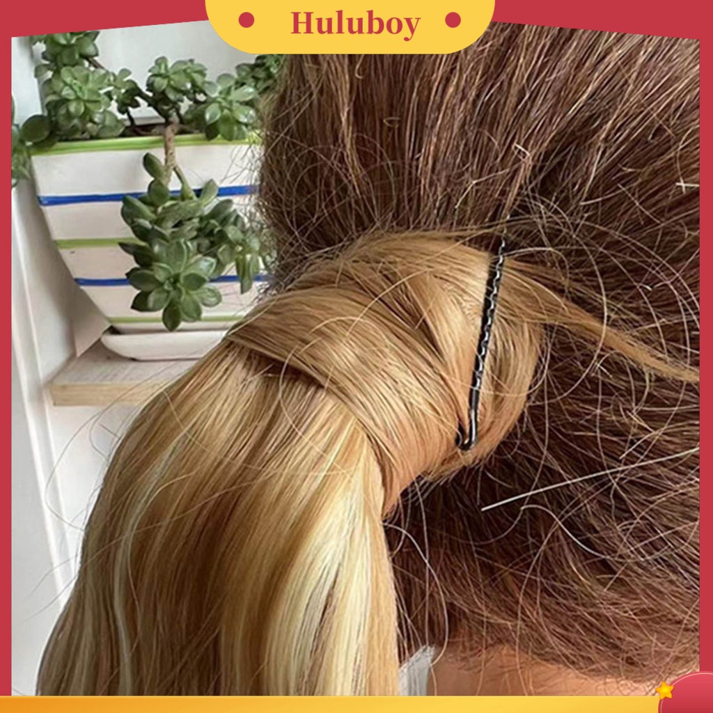 Wig Rambut Palsu Bentuk Ponytail Keriting Tahan Panas Untuk Makeup