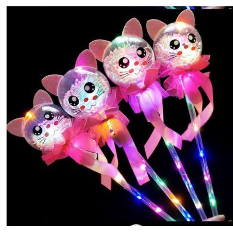 Jual Mainan Tongkat Sihir LED anak karakter glowing stick transparan ...