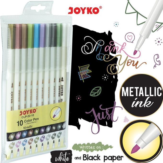 

Color Pen Pulpen Pena Warna Joyko CLP-22-10 Metallic 10 Warna Colors
