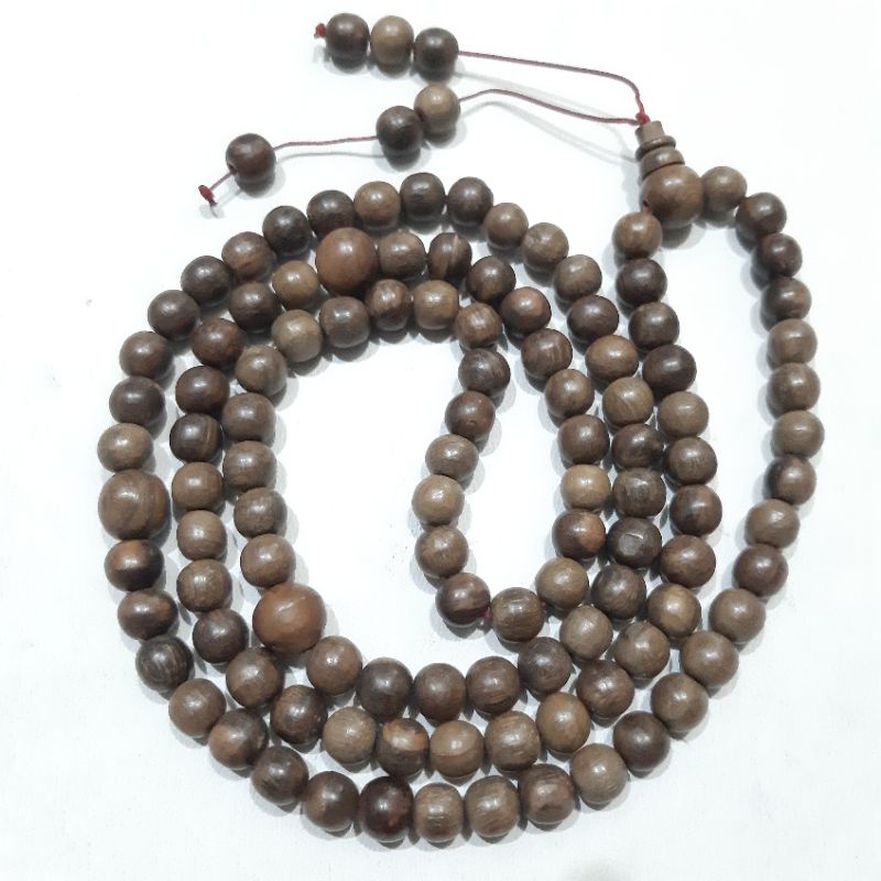 Tasbih Kayu Gahru Wangi 8mm 108butir Tali Karet