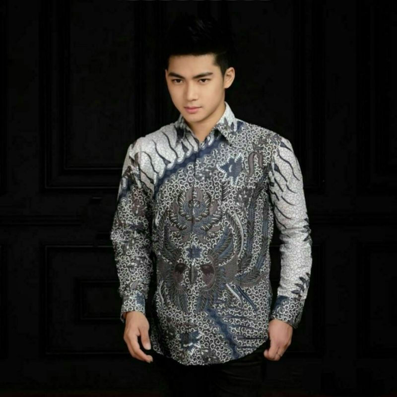 KEMEJA BATIK PRIA LENGAN PANJANG SIZE M L XL XXL  BSWART BatiK HRB026 Kenongo Hem[GB]