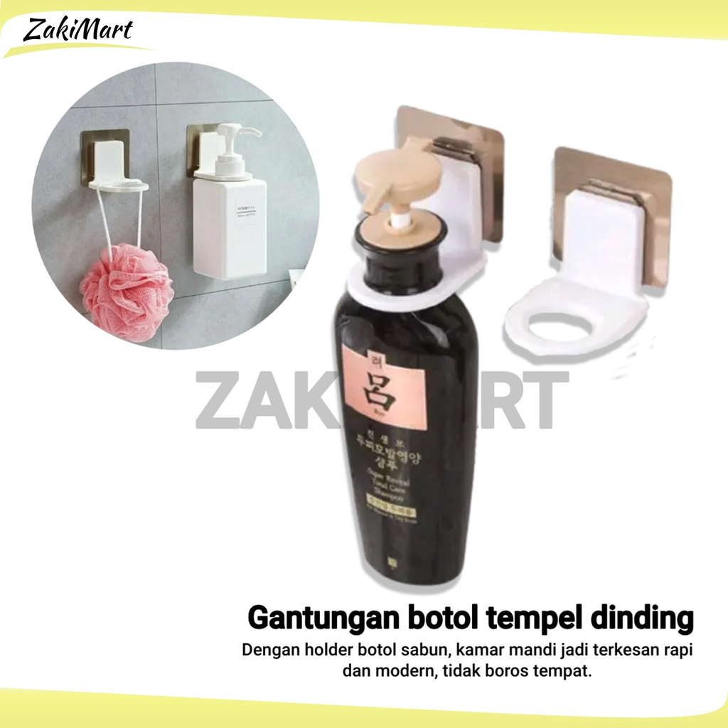 Gantungan botol tempel dinding hook serbaguna gantungan botol shampo