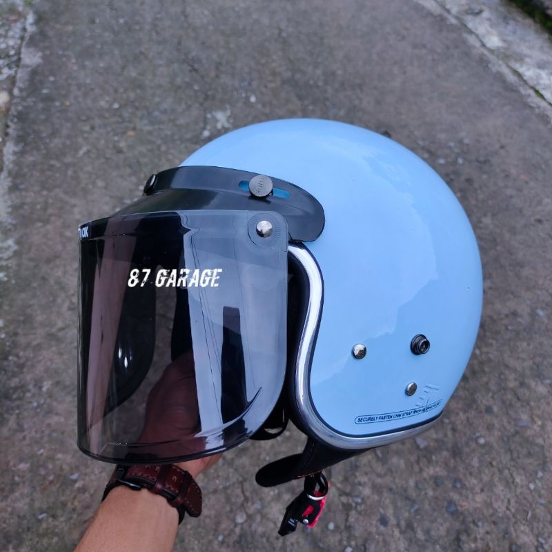 HELM BOGO DEWASA RETRO POLOS FULL LEHER SNI